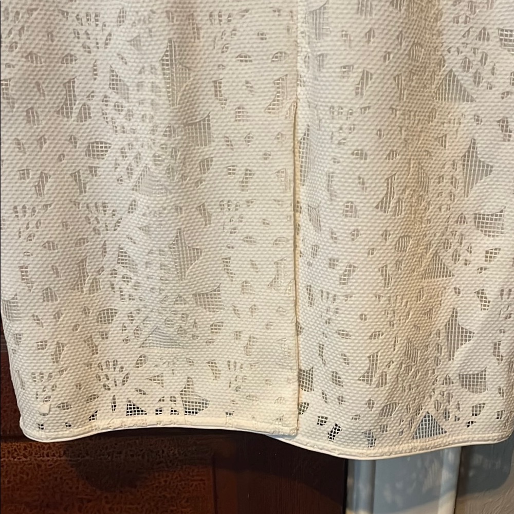 Ann Taylor Ivory Textured Sleeveless Dress - Picture 4 of 4